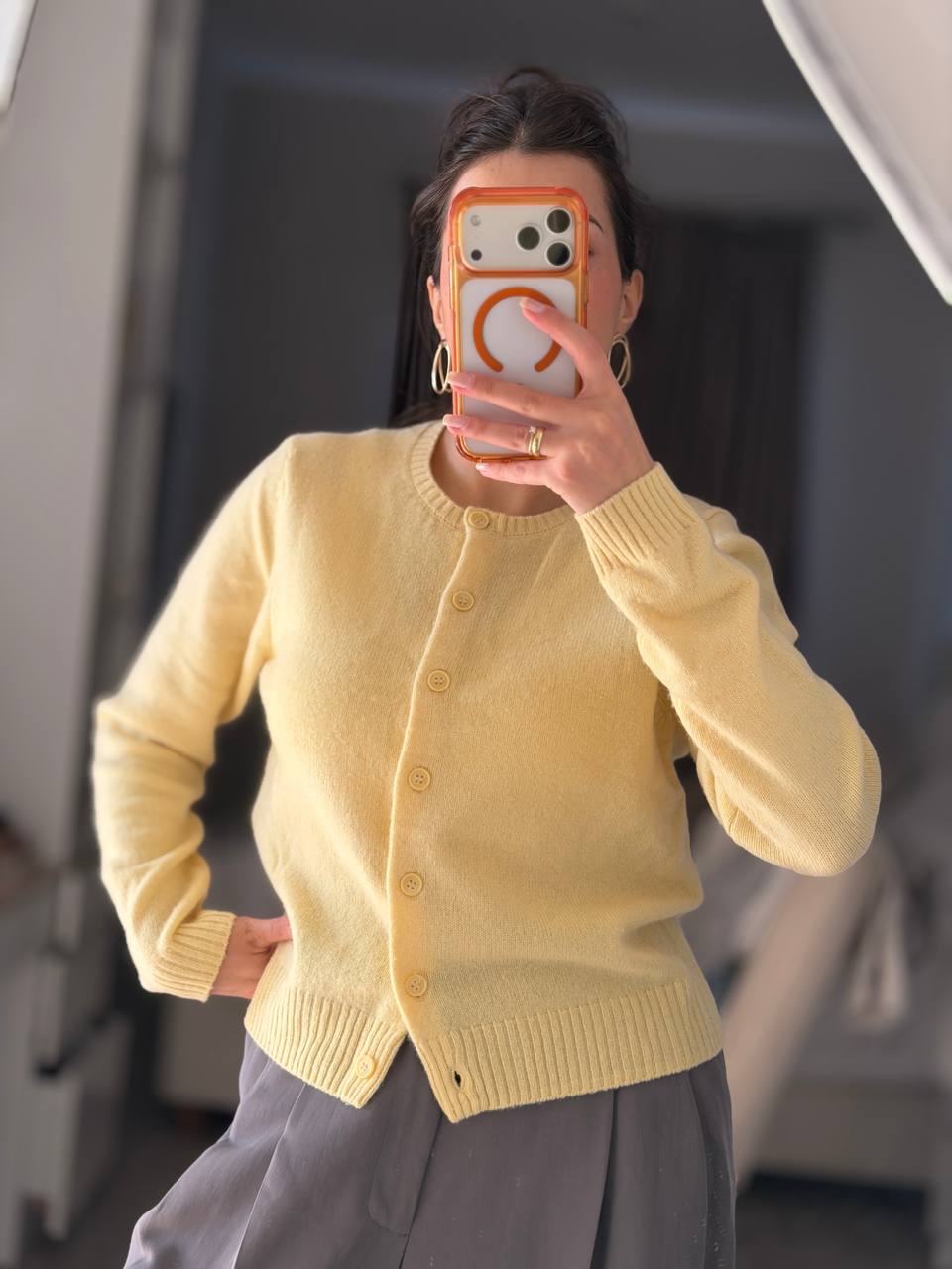 Кардиган ZARA из 100% шерсти, размер M