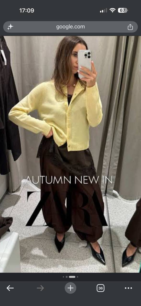 Кардиган ZARA из 100% шерсти, размер M