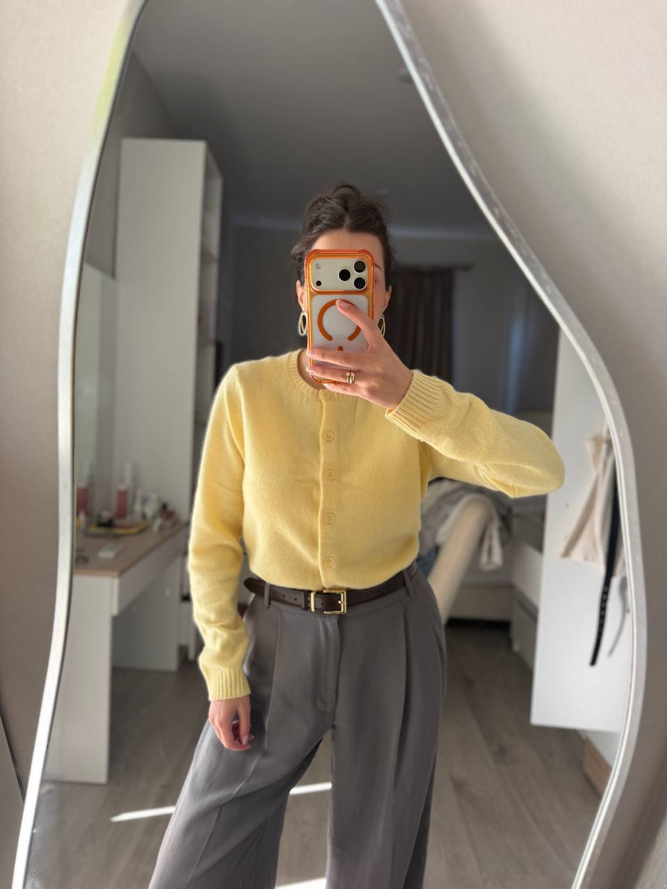 Кардиган ZARA из 100% шерсти, размер M