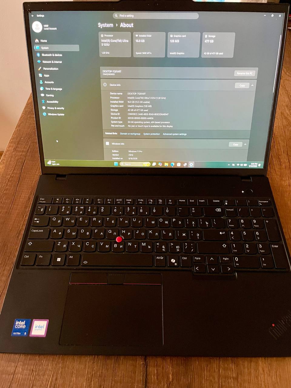 Ноутбук Lenovo ThinkPad T16 Gen 3 (2024)