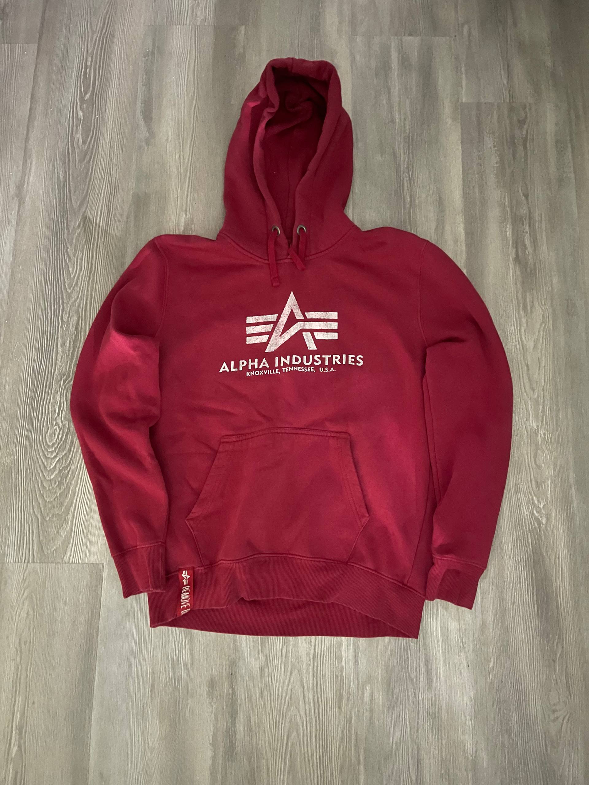 Худи Alpha Industries красное, размер M
