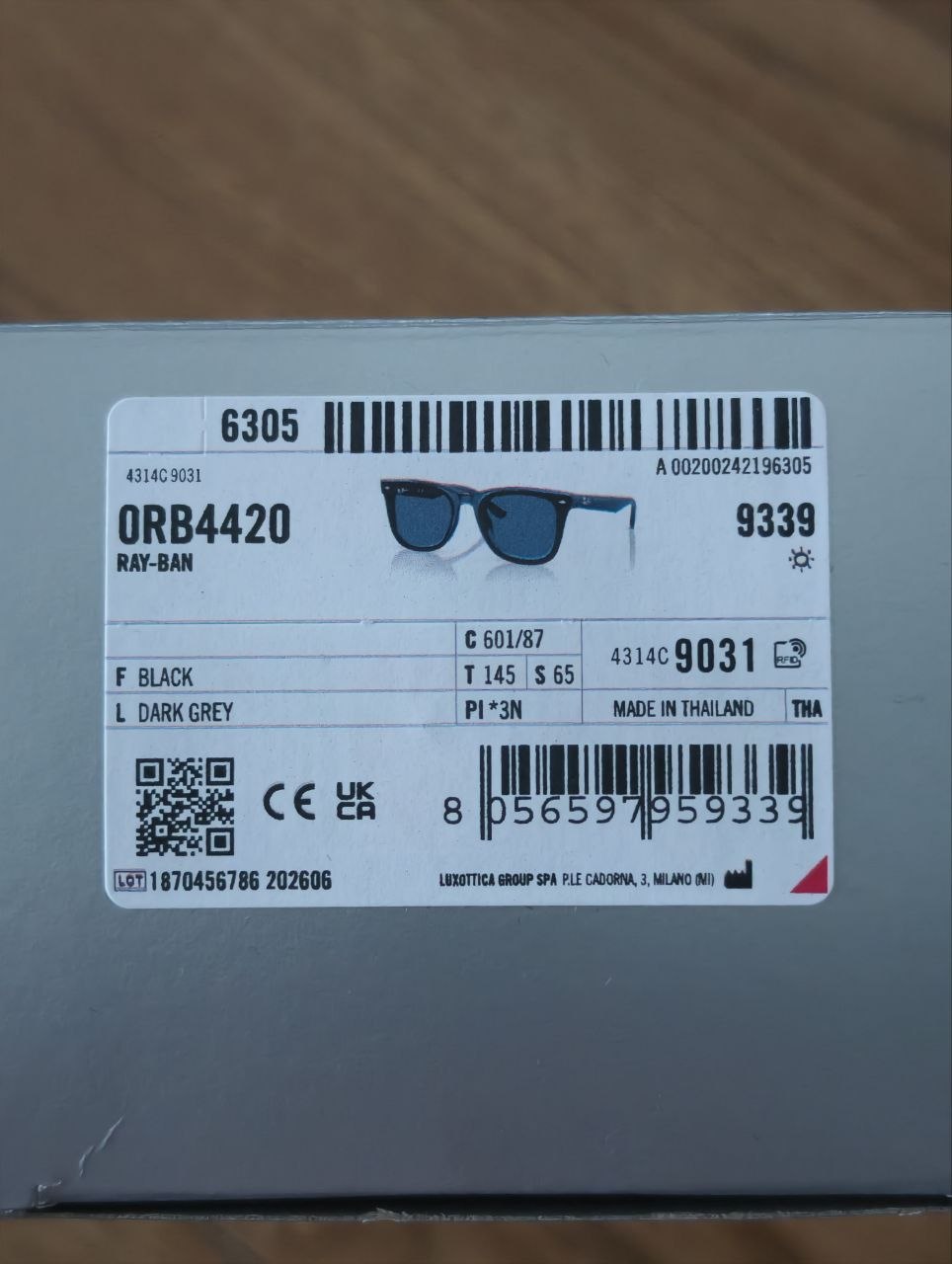 Новые очки Ray-Ban ORB4420