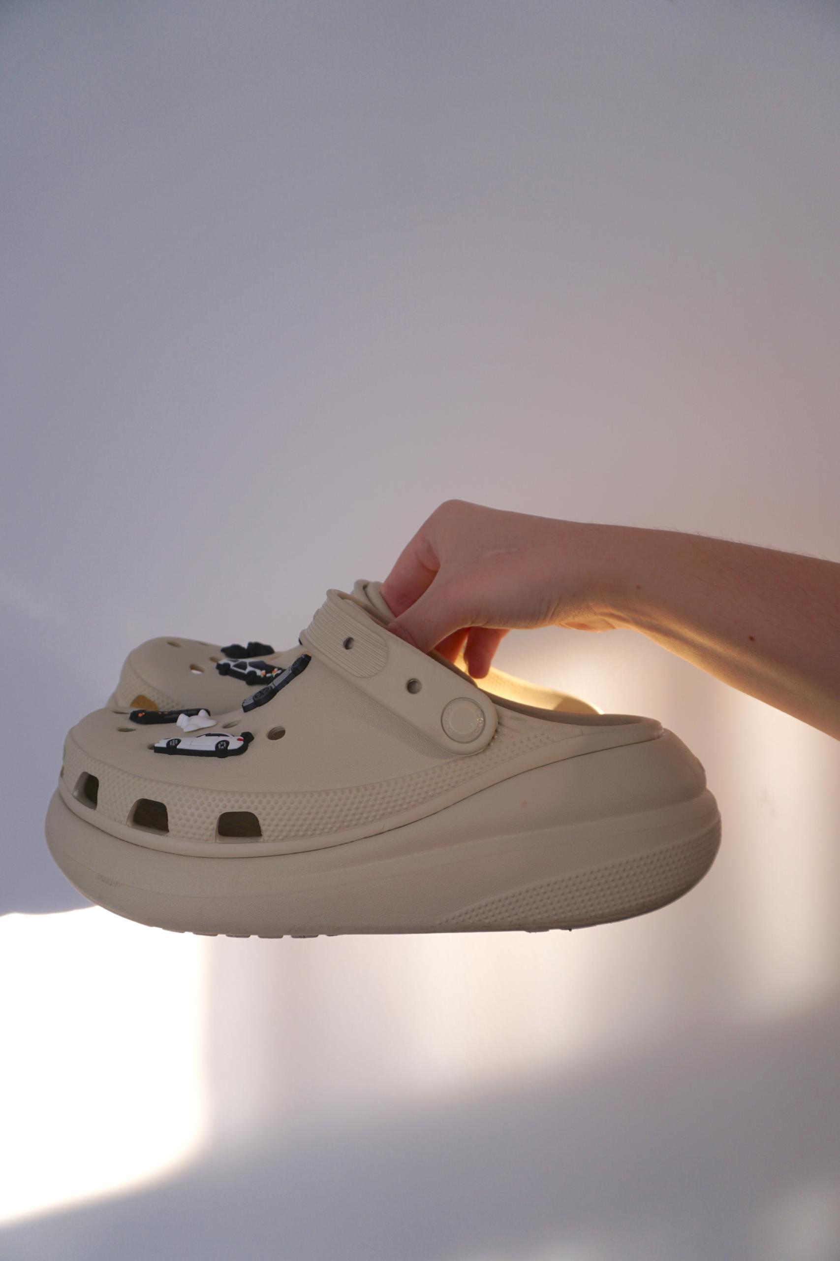 Кроксы Classic Crush Clog светлые, размер 39