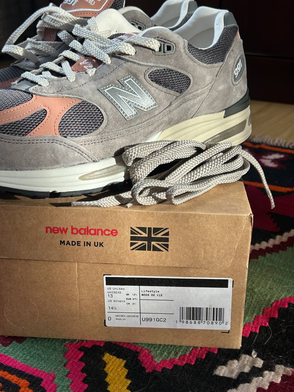 Кроссовки New Balance 991, размер 47/47.5