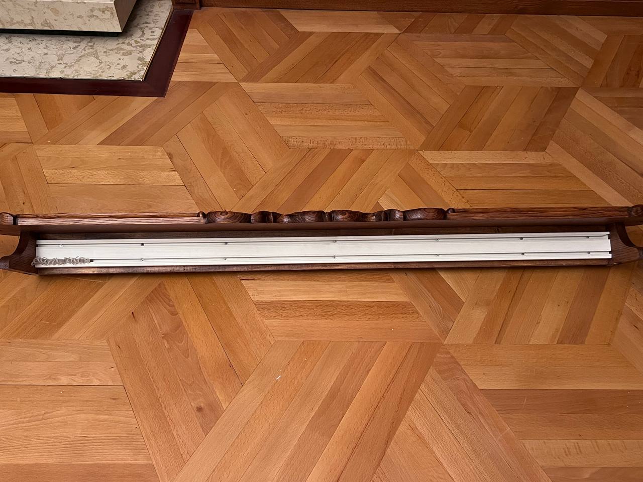 Карнизы для штор из натурального дерева, 7 шт (160 см ×6, 125 см ×1)
