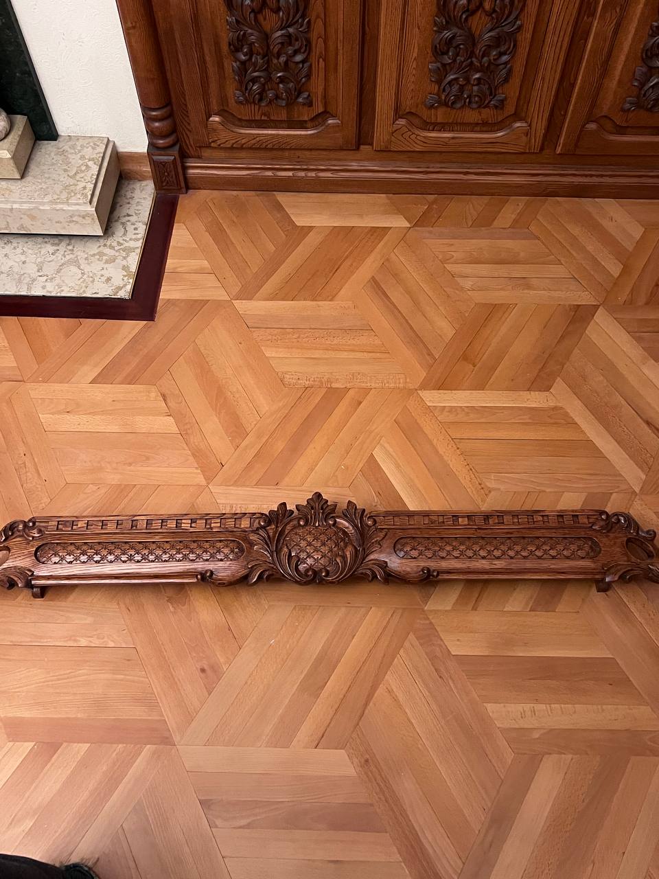 Карнизы для штор из натурального дерева, 7 шт (160 см ×6, 125 см ×1)