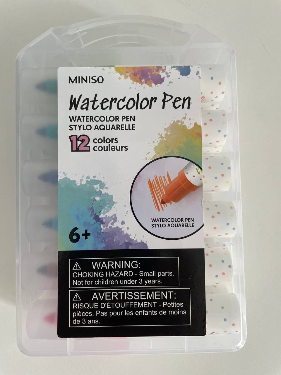 Фломастеры MINISO акварельные 12 цветов