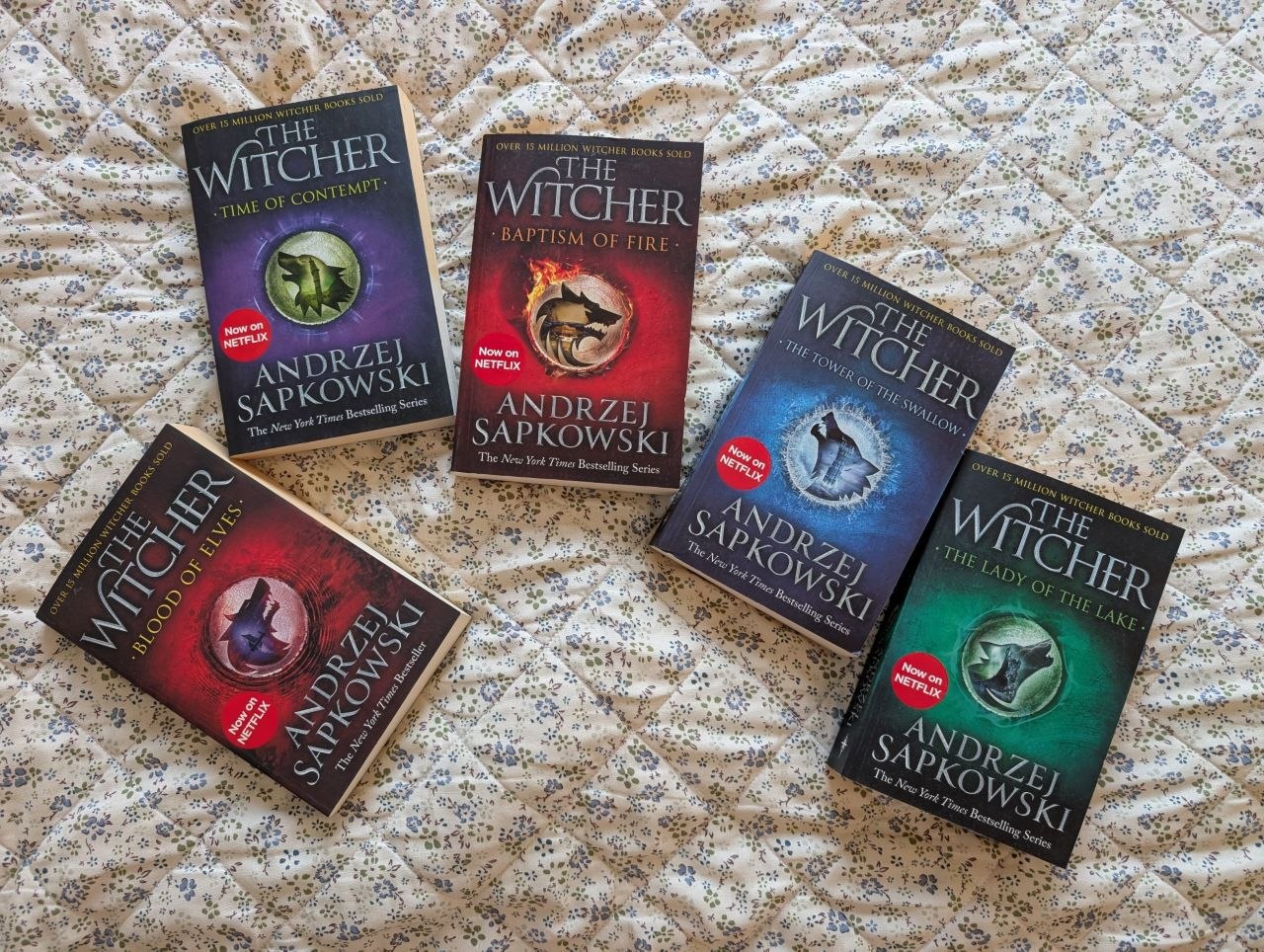 Сет из 5 книг «The Witcher» на английском (Blood of Elves — The Lady of the Lake
