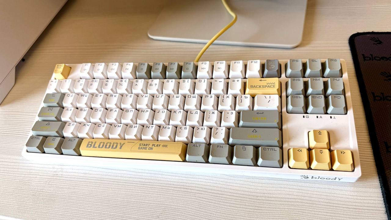 Клавиатура Bloody S87 Wired Mechanical Energy White