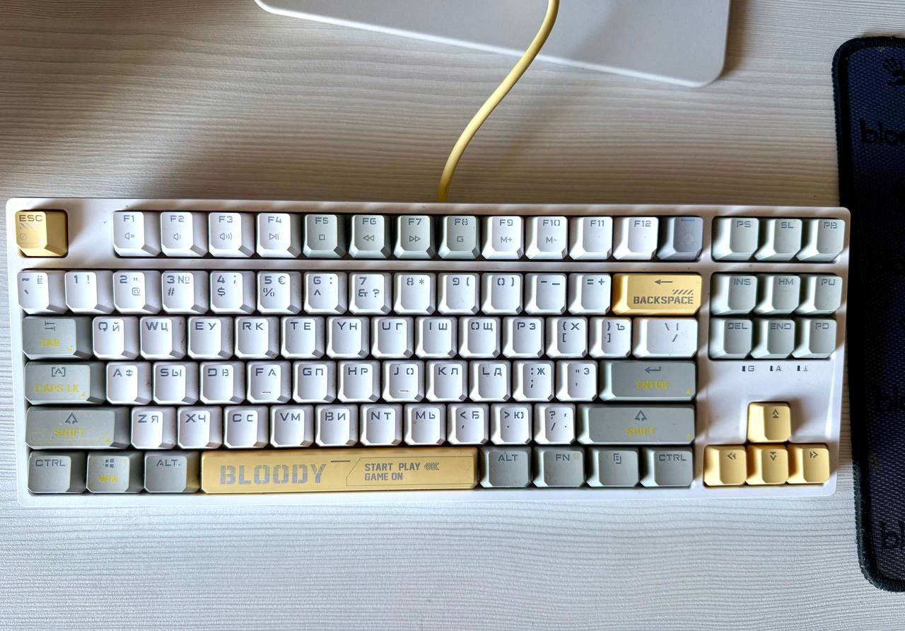 Клавиатура Bloody S87 Wired Mechanical Energy White