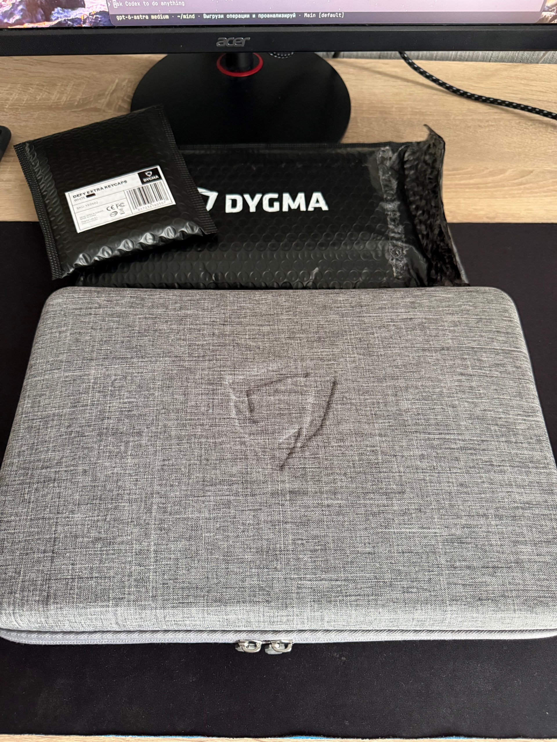 Клавиатура Dygma Defy Silver, Gateron G Pro 2.0 Yellow