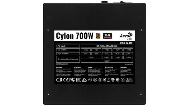 Блок питания Aerocool Cylon 700W 80 Plus