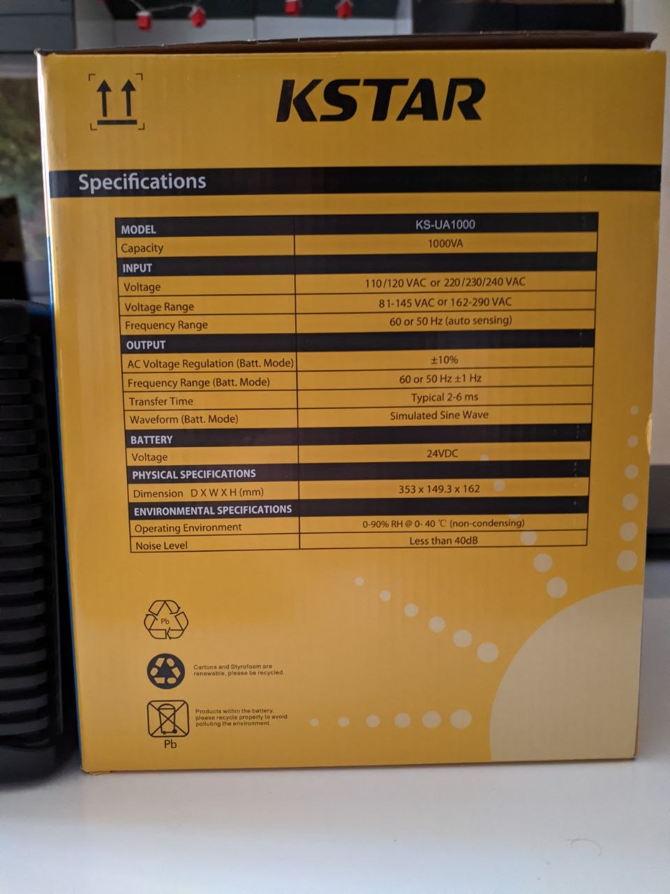ИБП KSTAR KS-UA1000 1000VA/600W