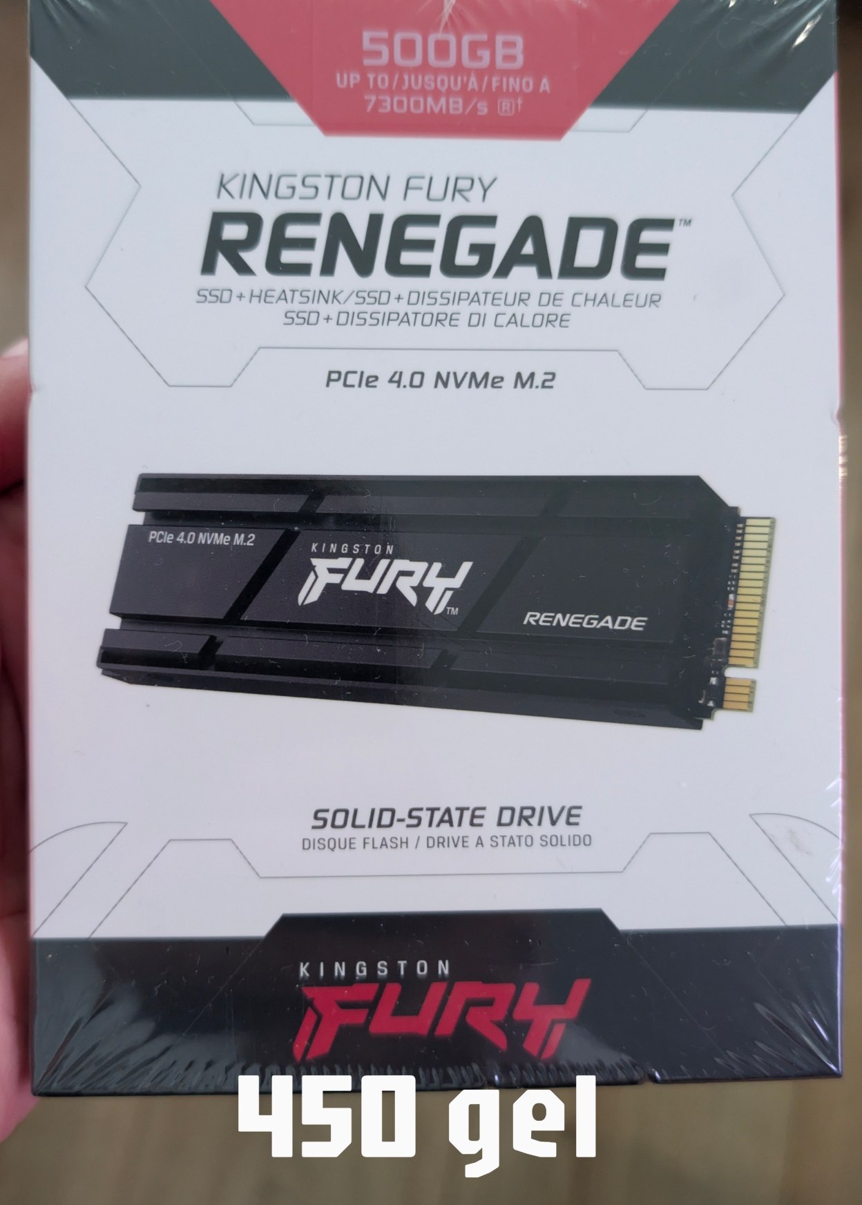 SSD Kingston FURY Renegade M.2 500 ГБ PCIe 4.0