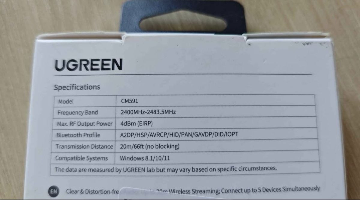 Ugreen Bluetooth 5.3 адаптер