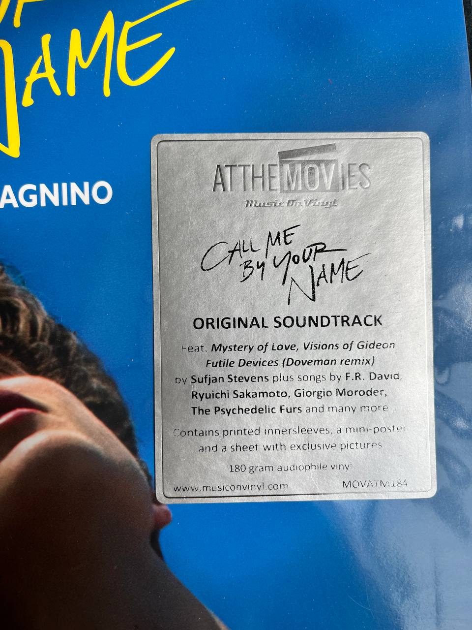Виниловая пластинка — саундтрек Call Me by Your Name (с постером)