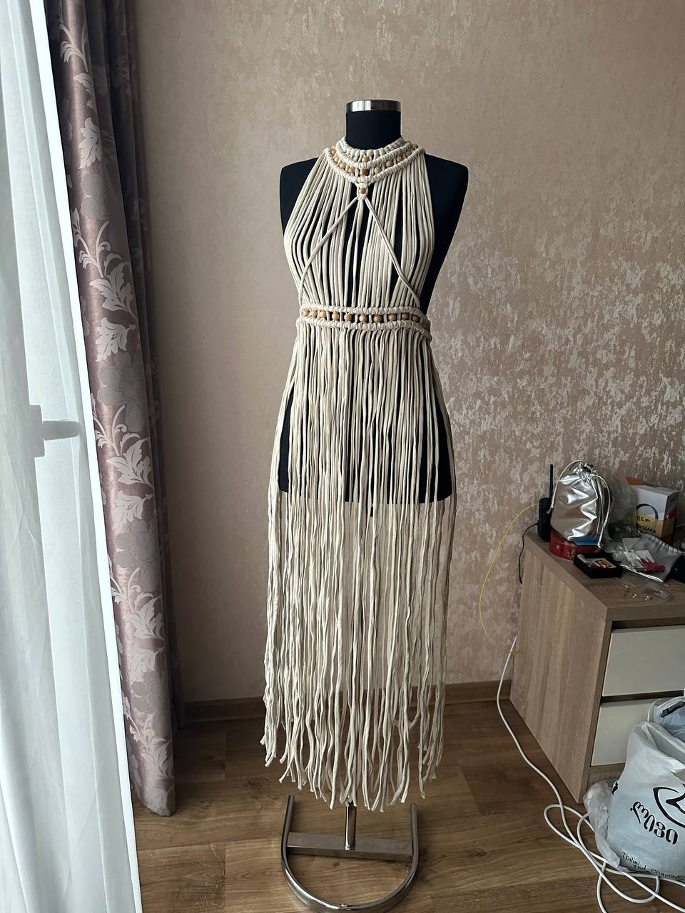 Платье макраме
