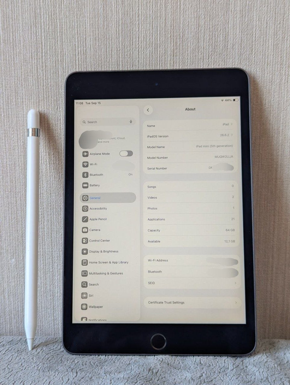 iPad Mini 5 64GB + Apple Pencil