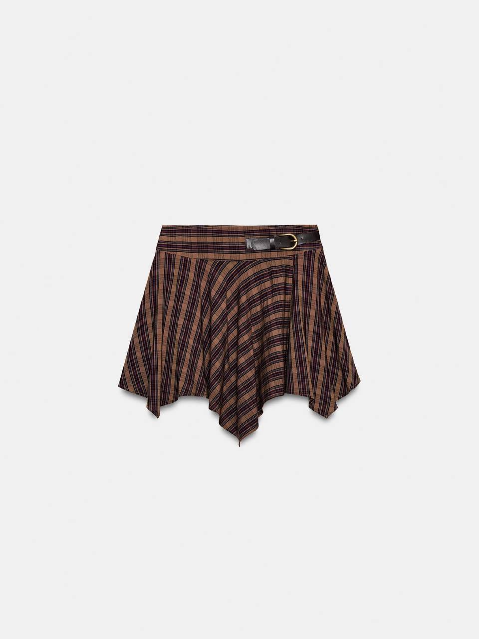 Zara ассиметричная юбка в клетку, XS