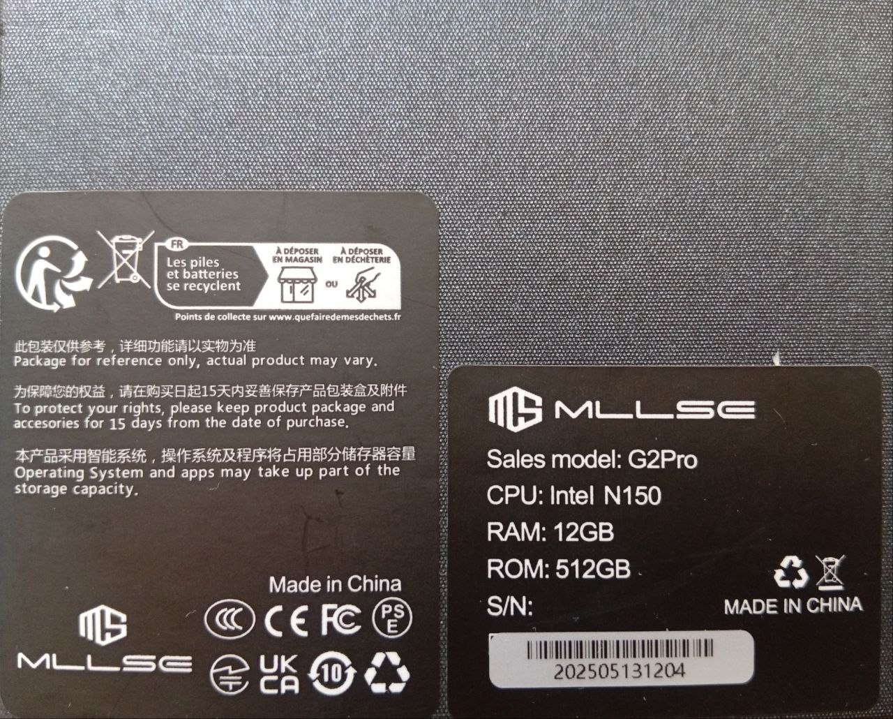 Мини-ПК MLLSE G2 Pro DDR5, Intel N150, 12 ГБ RAM, 512 ГБ SSD