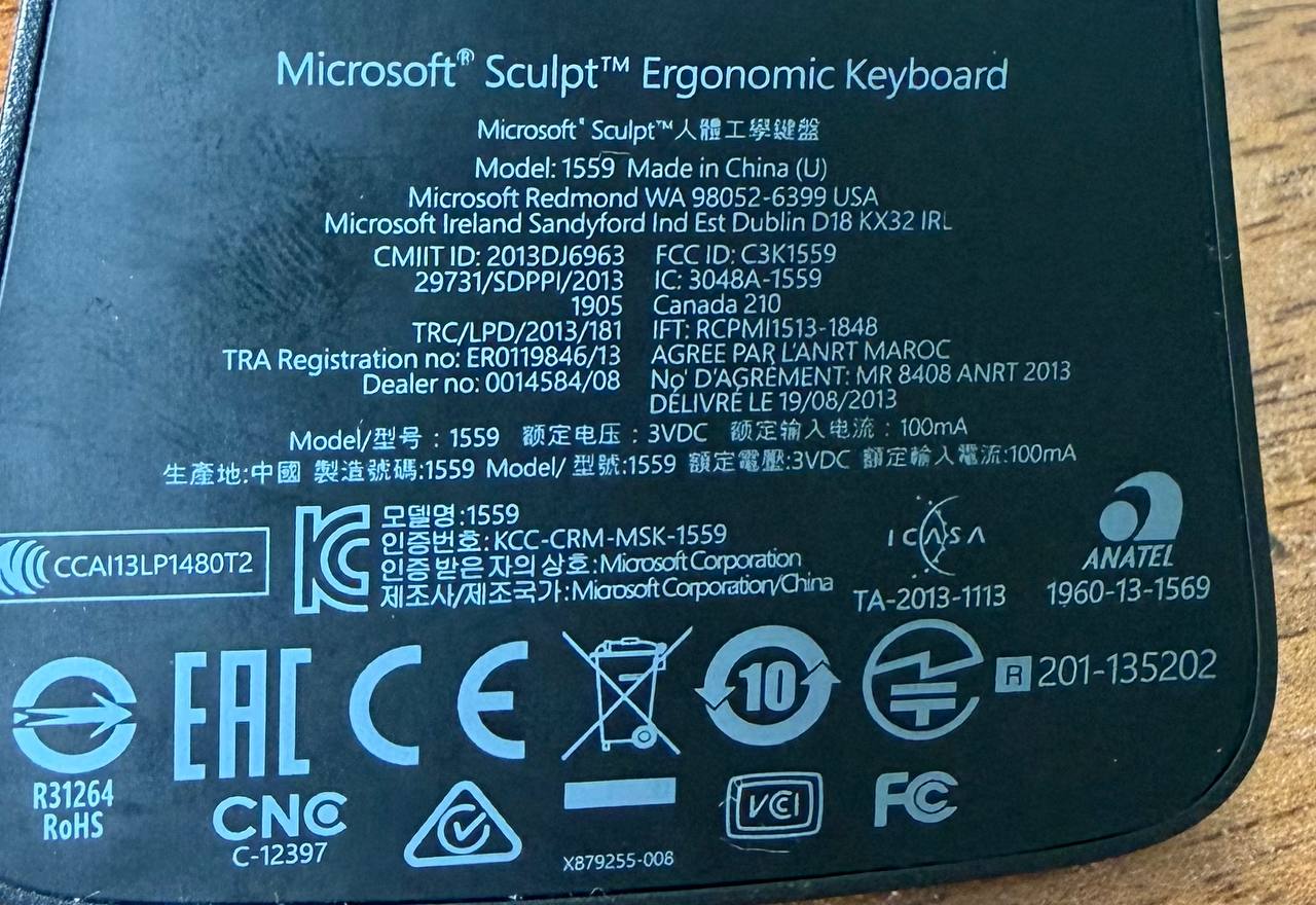 Клавиатура Microsoft эргономичная
