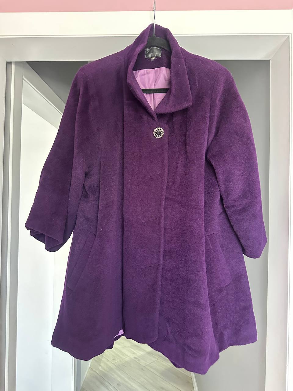 Пальто фиолетовое oversized