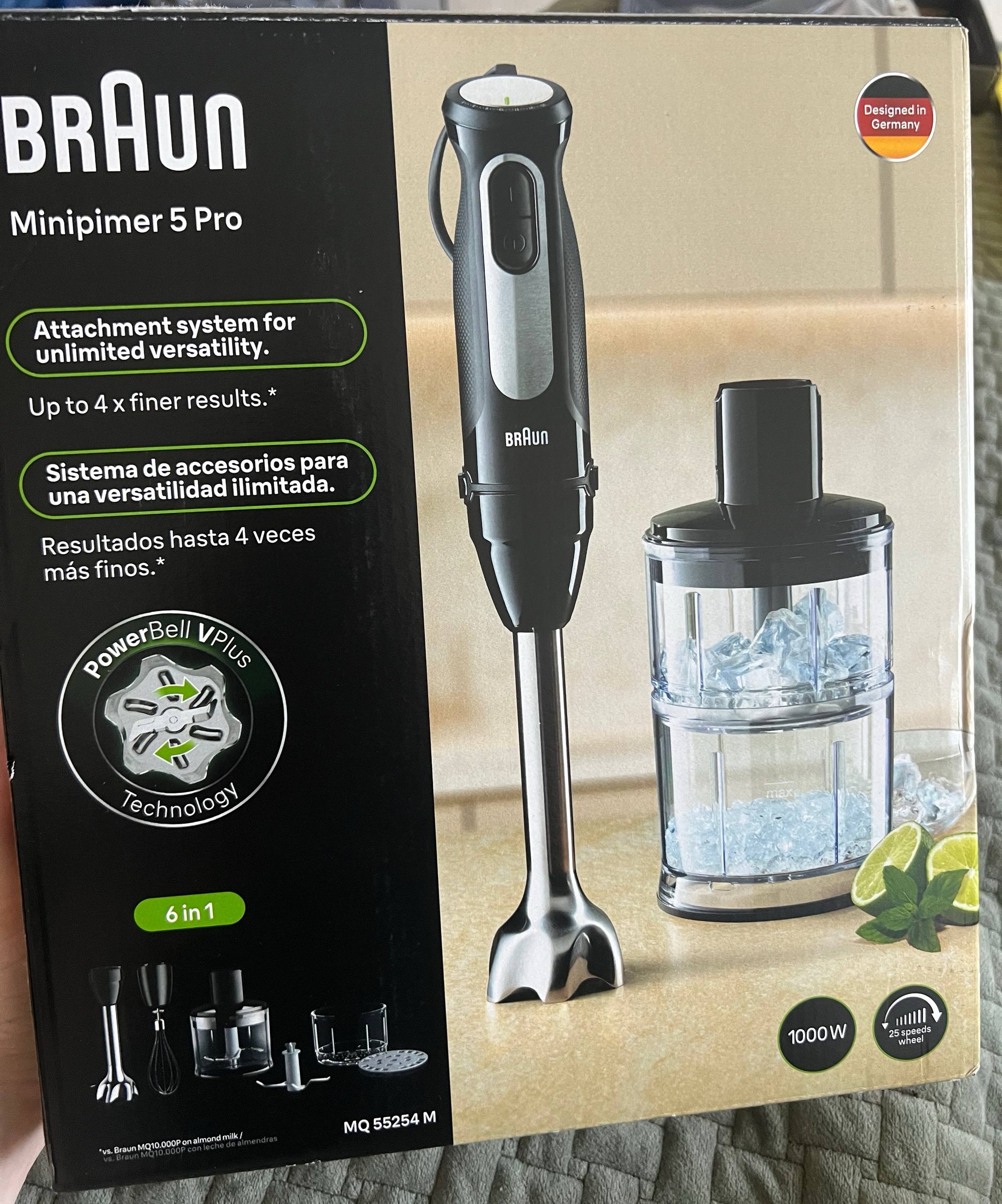 Погружной блендер Braun Minipimer 5 Pro MQ 55254 M, 6 в 1