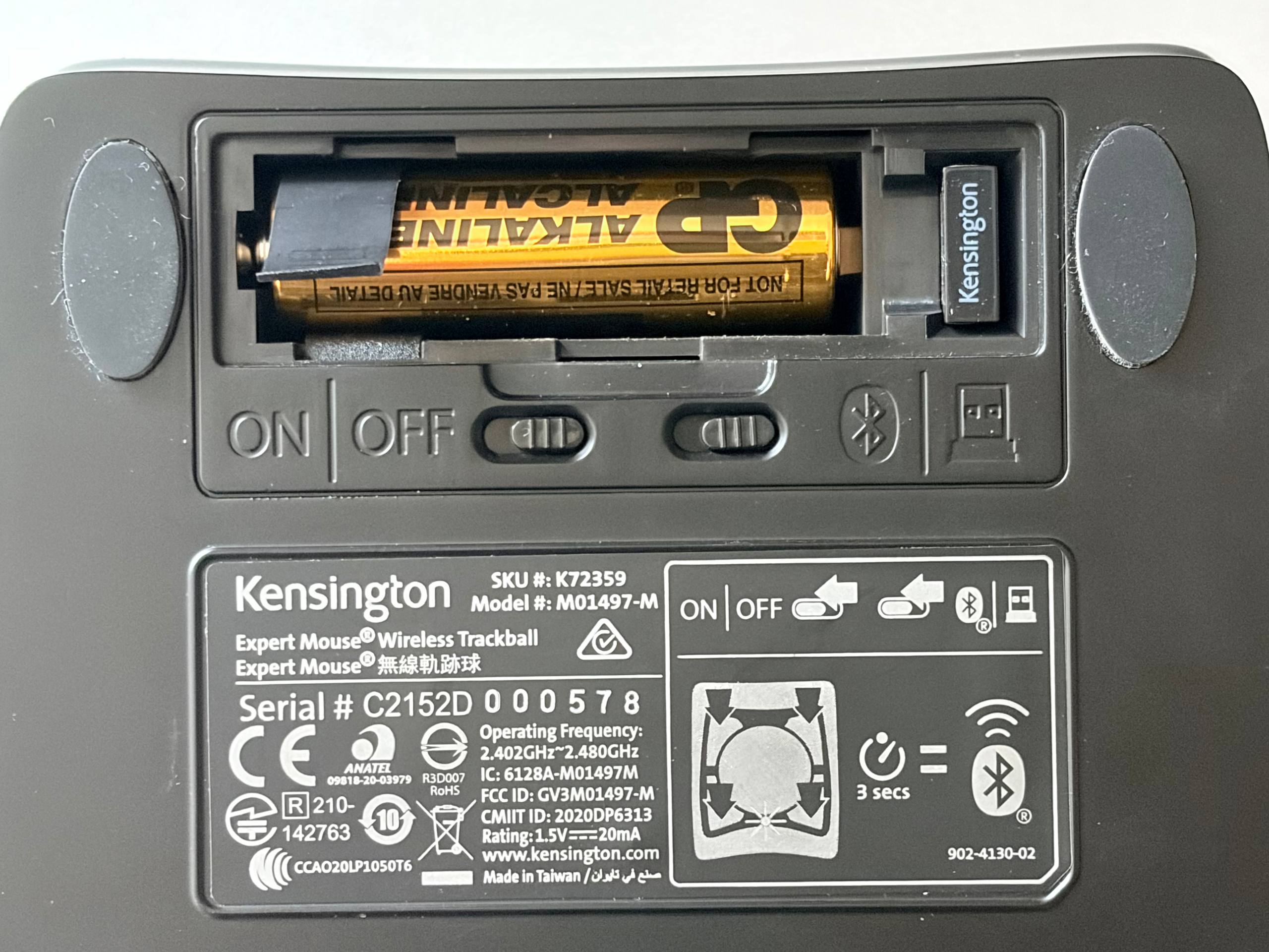 Трекбол-мышь Kensington Expert Wireless Mouse