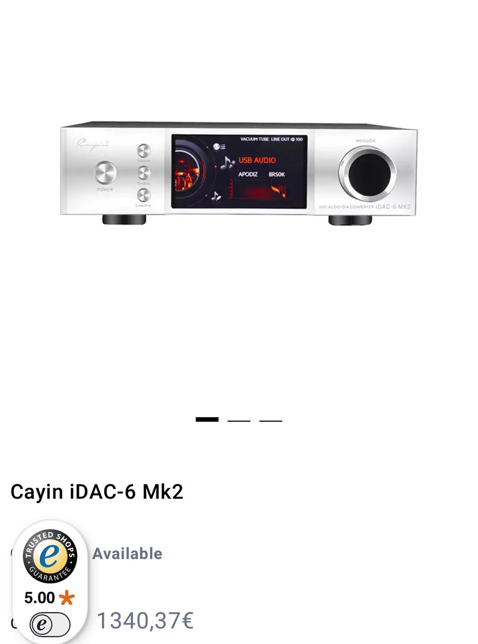 Dac Cayin ламповый ЦАП