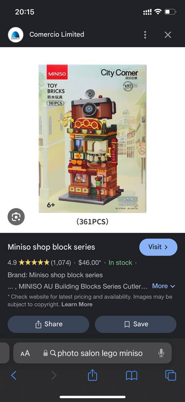 Конструктор Miniso Vintage Photo Studio (Lego-стиль)