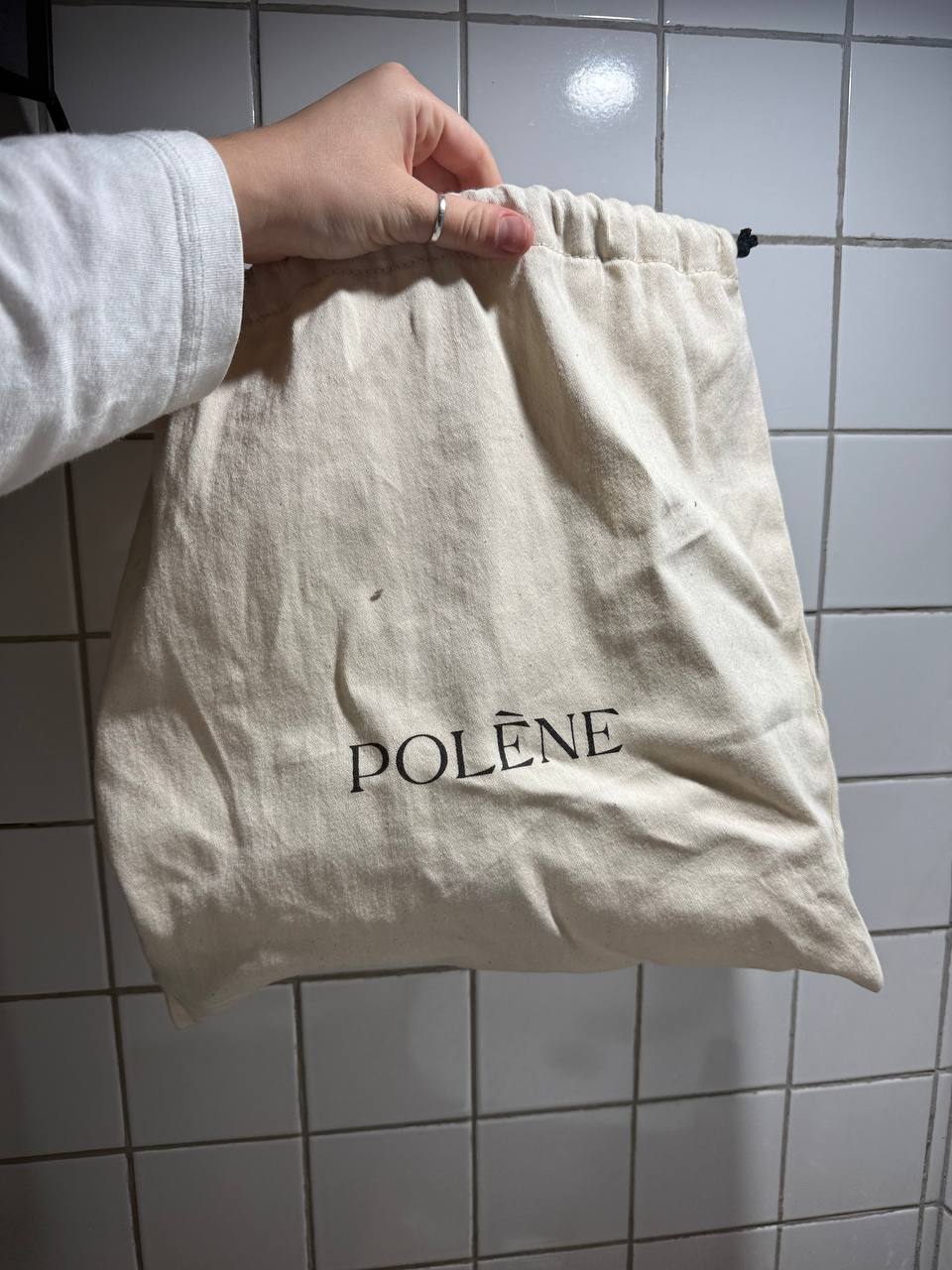 Сумка Polene Numéro Neuf Mini Textured Taupe