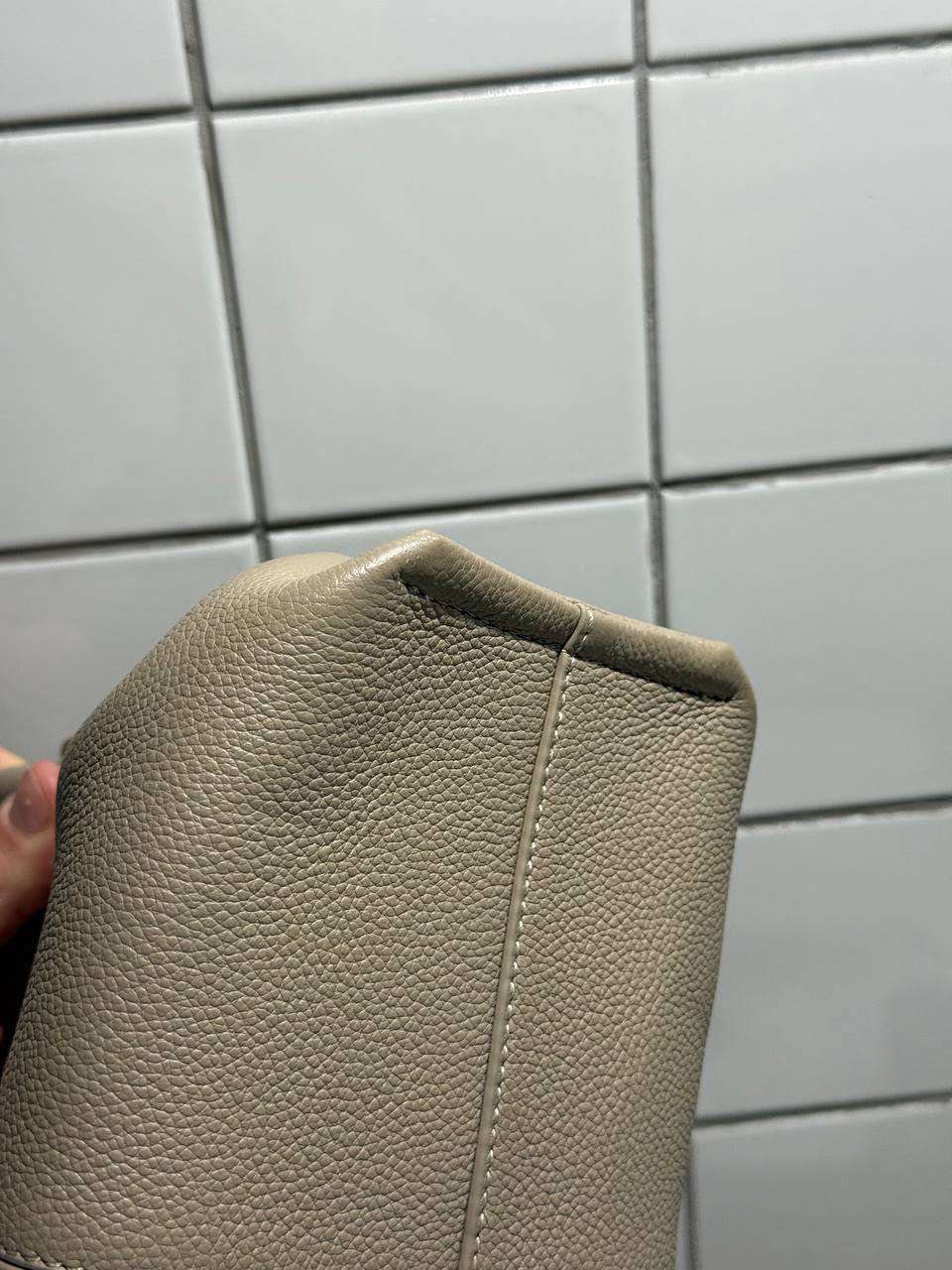 Сумка Polene Numéro Neuf Mini Textured Taupe
