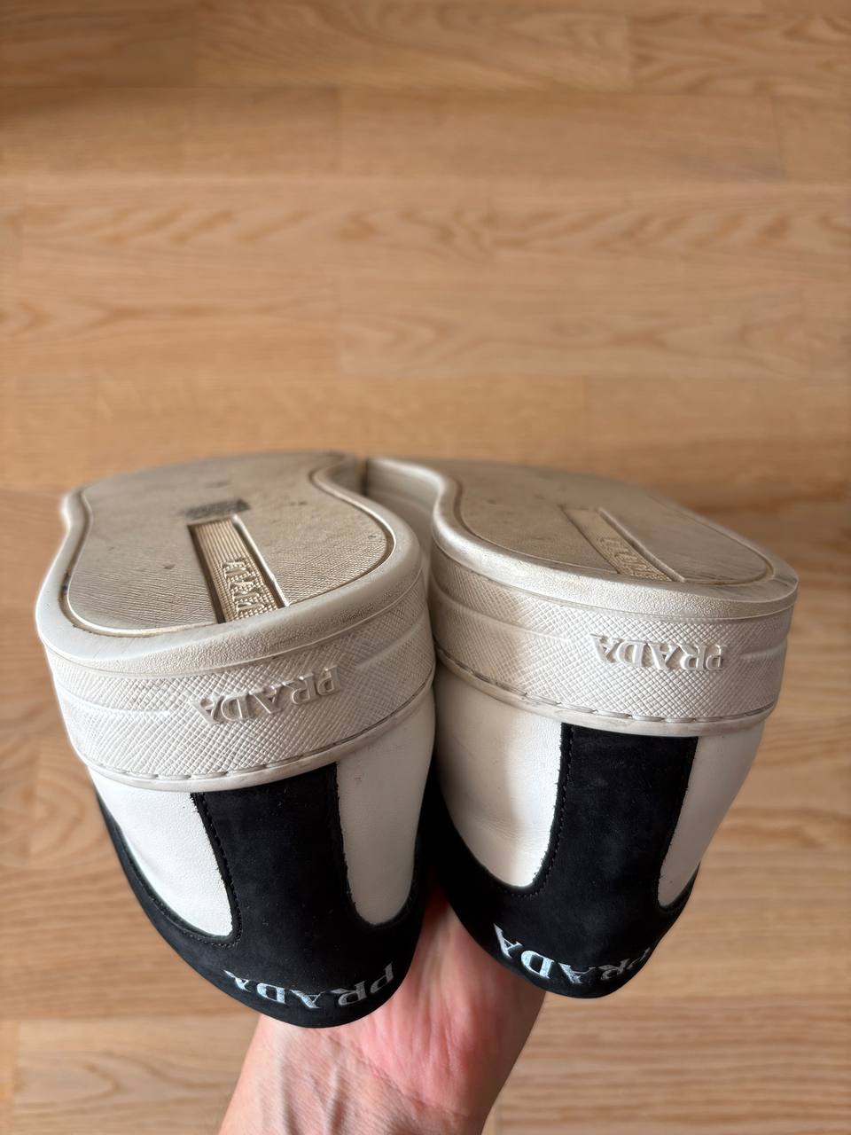 Prada White Leather Sneakers, размер 12 (30 см)