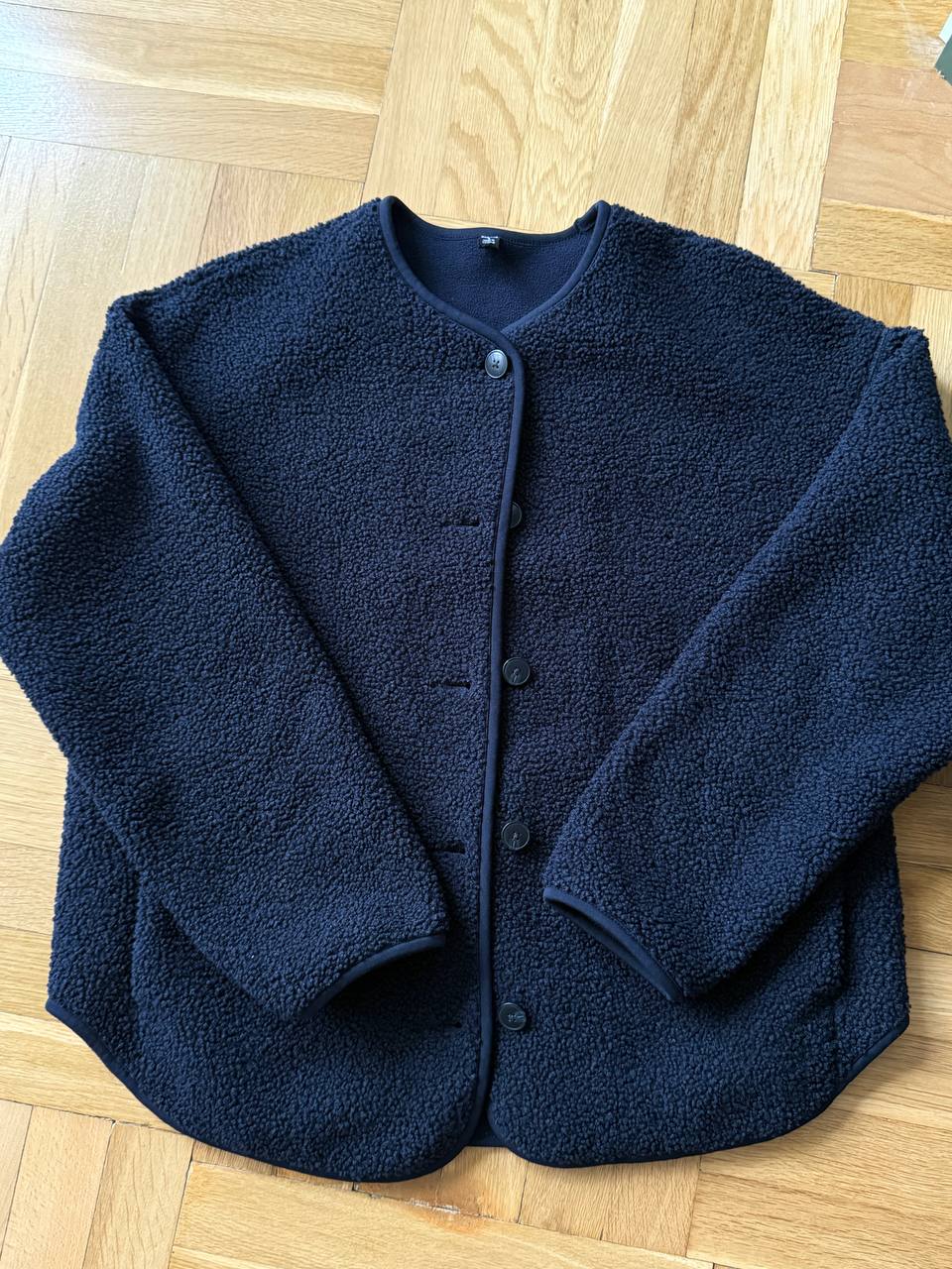 Uniqlo Pile Lined Fleece Relaxed Cardigan, размер S