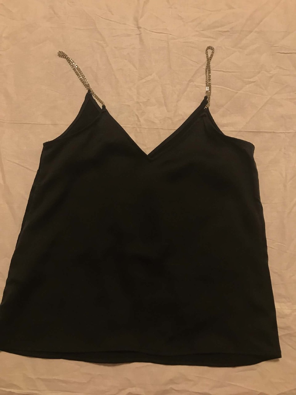 Чёрная маечка H&M, размер S