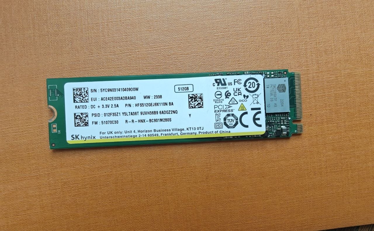 NVMe M.2 SSD 512 GB SK hynix BC711