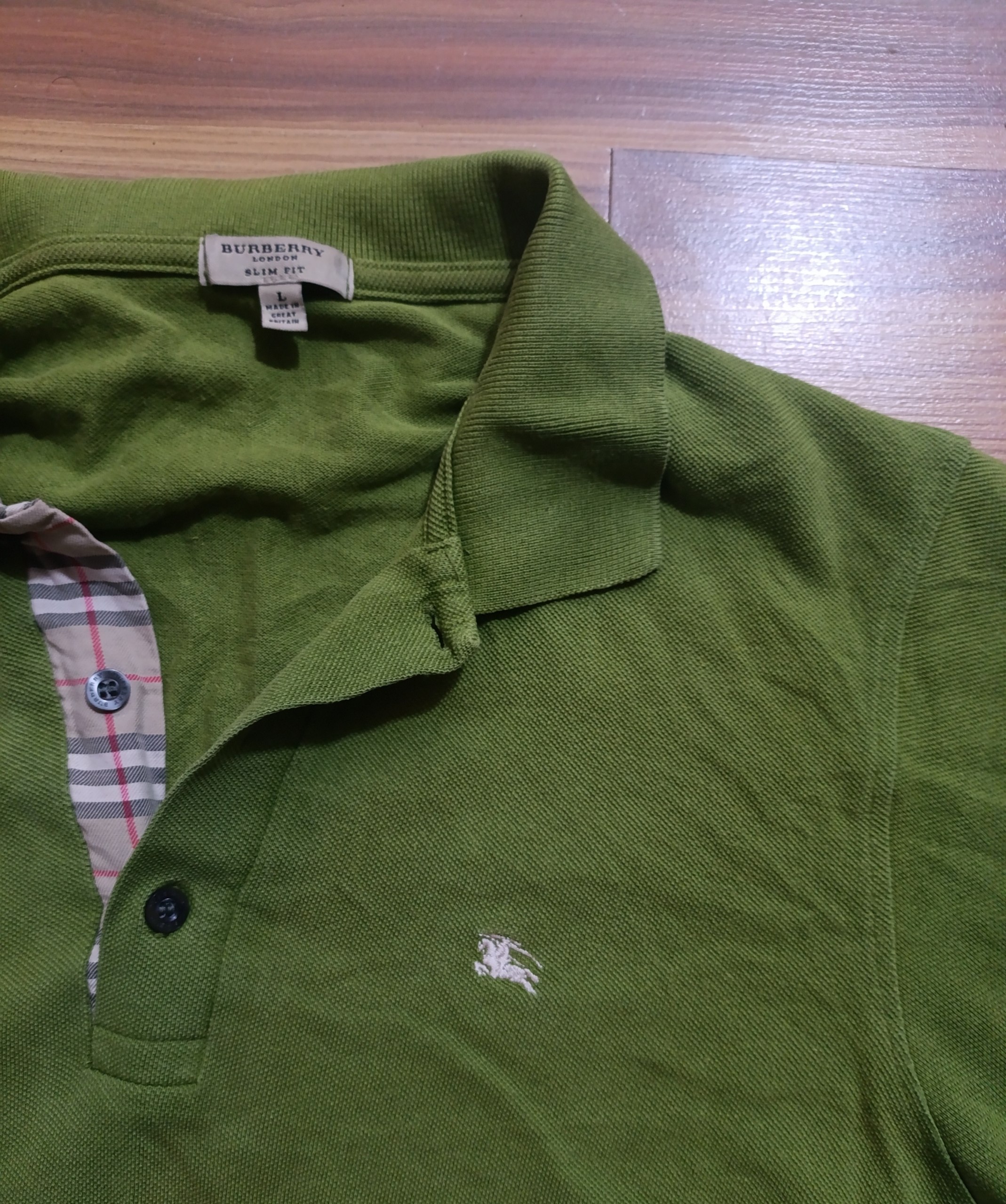 Поло Burberry, slim fit, размер L