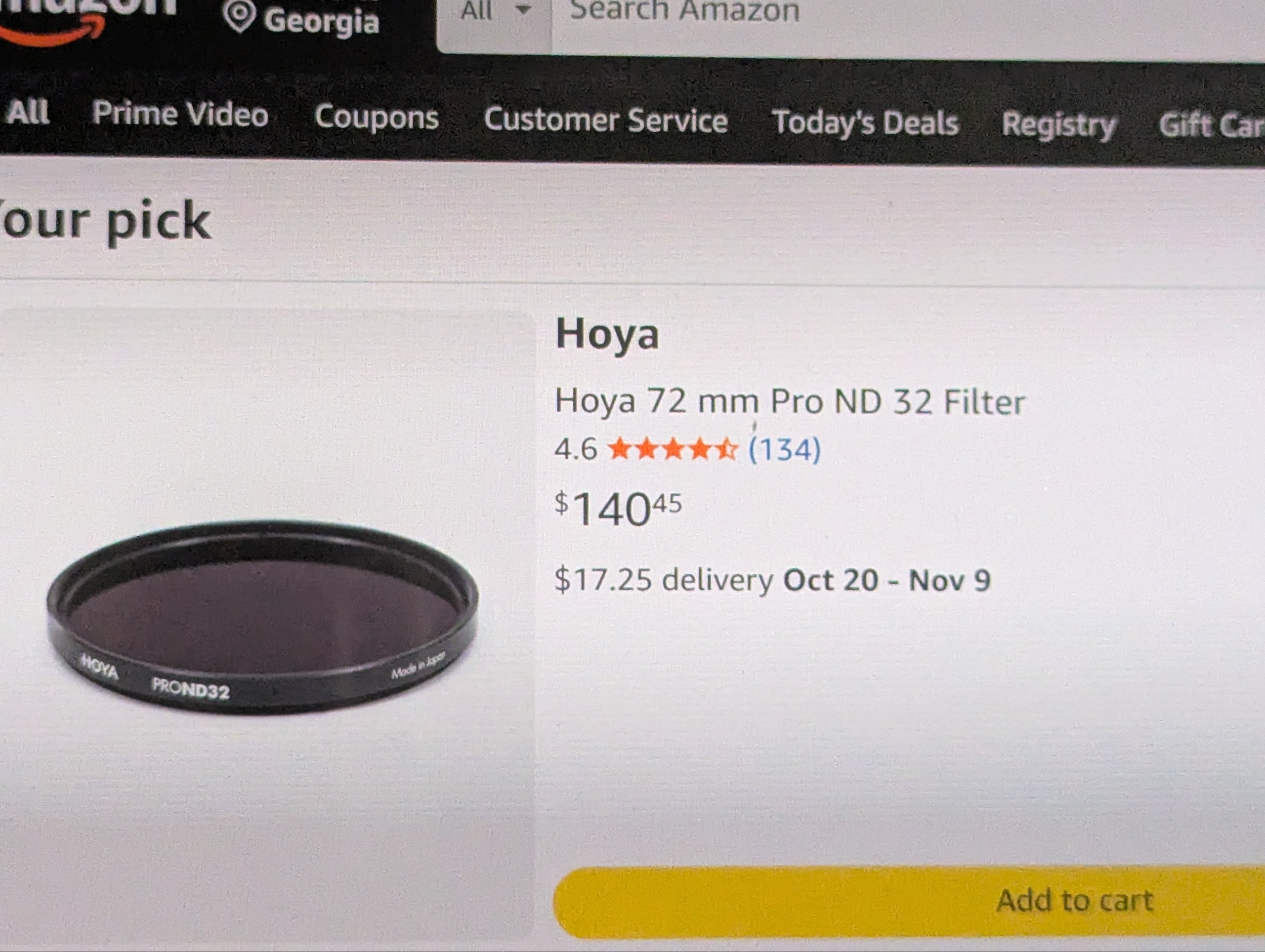 Фильтр Hoya ND 32 72mm
