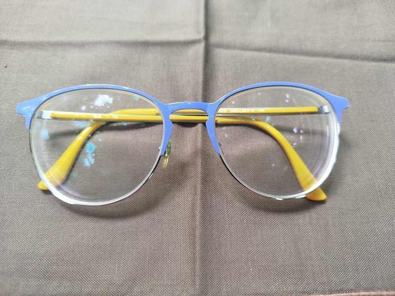 Очки Ray-Ban 6375 синие с желтым, оригинал