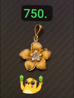 Кулон из белого и жёлтого золота 750 пробы, 3 г