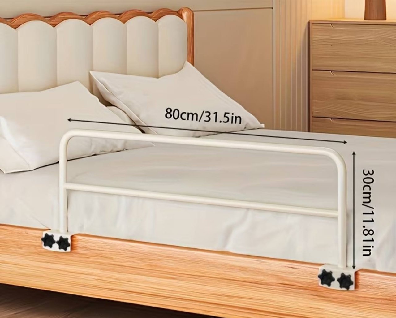 Металлический бортик на кровать 80x30