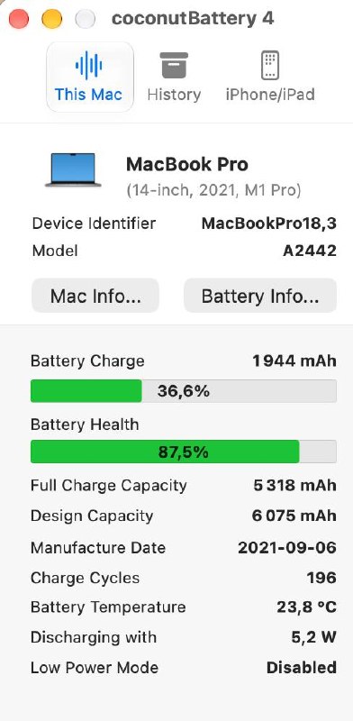 MacBook Pro 14" 2021 M1 16 ГБ / 512 ГБ