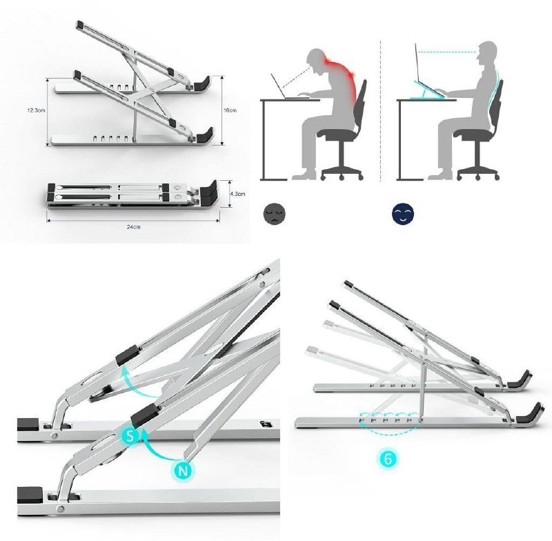 Подставка для ноутбука WiWU Laptop Stand S400 Silver