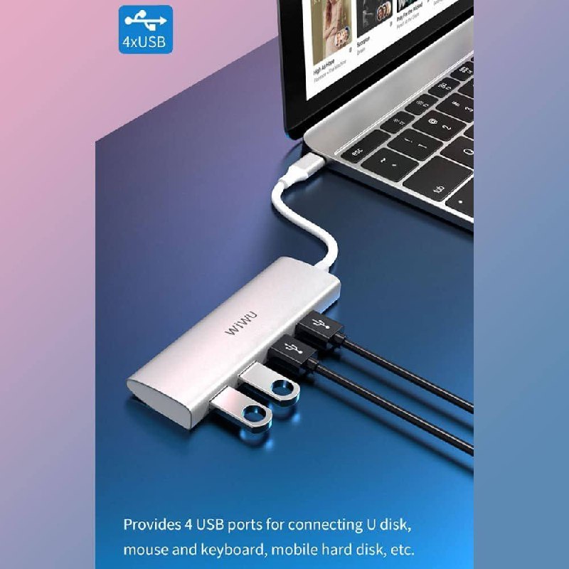 USB-C хаб WIWU Alpha A440G 4-в-1