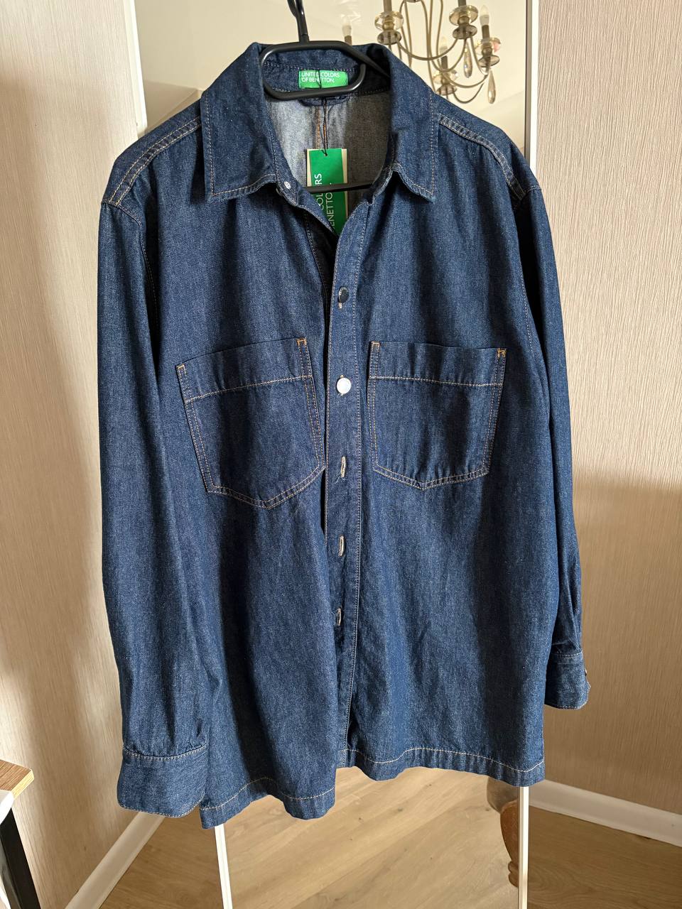Джинсовая рубашка United Colors of Benetton oversize M