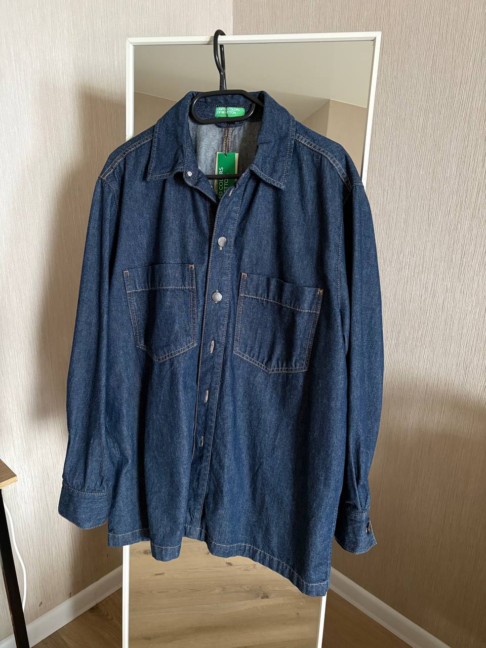 Джинсовая рубашка United Colors of Benetton oversize M