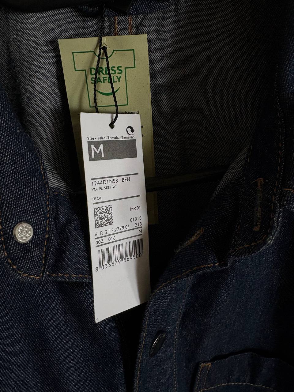 Джинсовая рубашка United Colors of Benetton oversize M