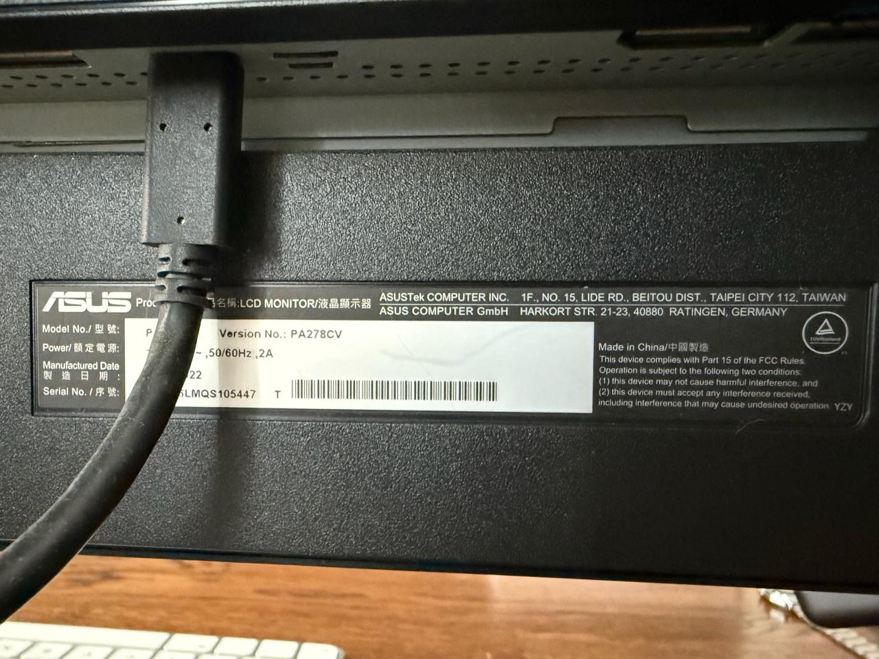 Монитор Asus ProArt PA278CV 2K 75Hz USB-C