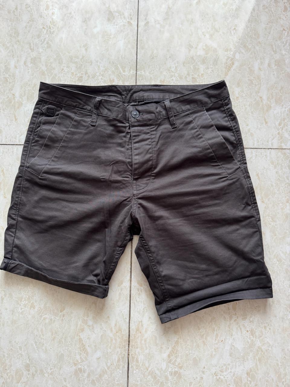 G-Star Men's Raven Brown Valdo Bronson 1/2 Shorts