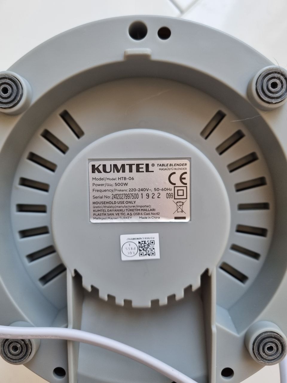 Блендер Kumtel HTB-06, 500 Вт, чаша 1,5 л